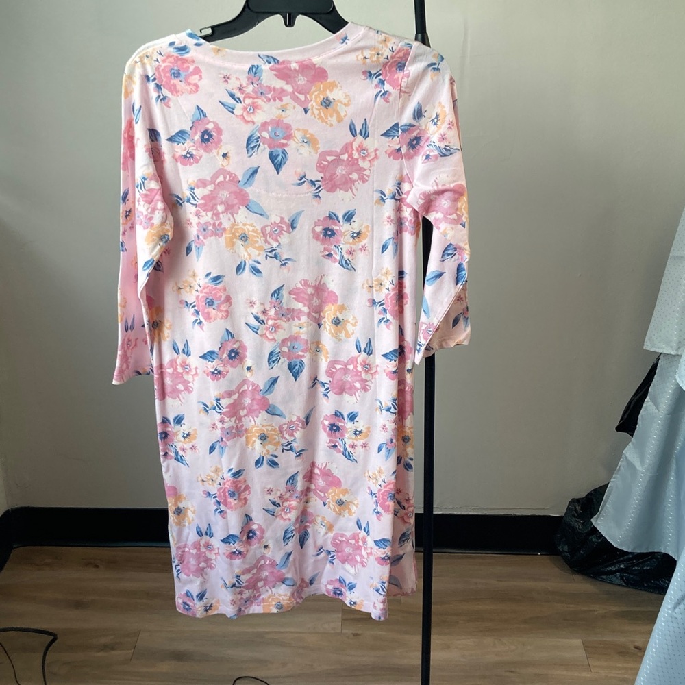 Celestial Dreams floral print nightgown pajama with crochet like detail size S - Picture 12 of 17